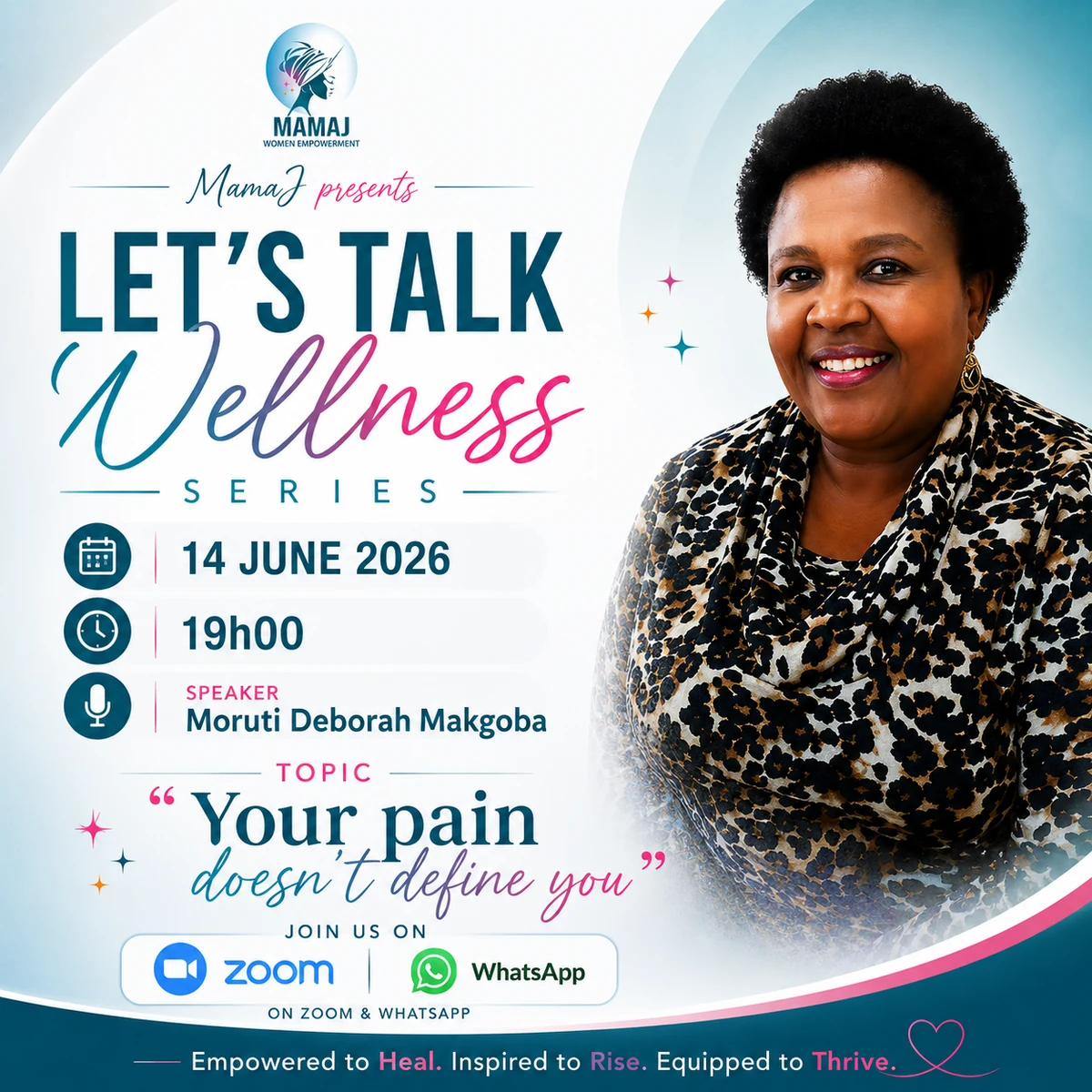 Let's Talk Wellness poster for 2026-06-14: Your pain doesn’t define you