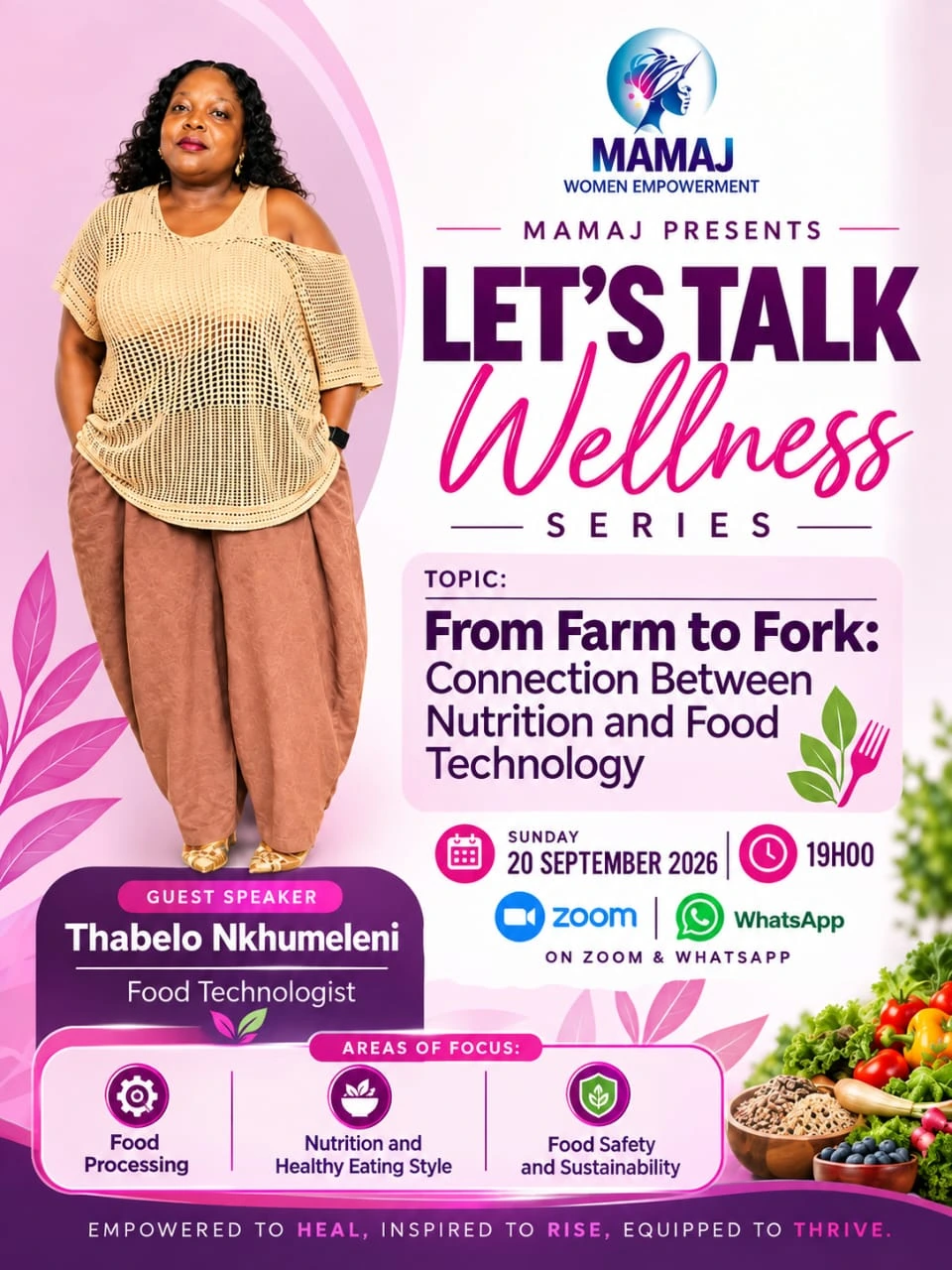 Let's Talk Wellness poster: From Farm to Fork